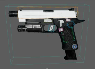Sentinel 9 Pistol RE4 Remake Rig MayaǹģͰ󶨴ͼ