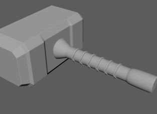 锤子 游戏大锤武器Maya模型