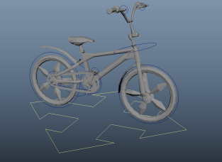 自行车链条绑定Maya模型