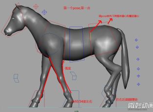动物 马走路动画制作序列教程