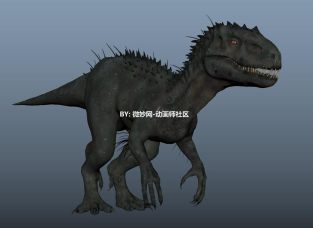 写实的恐龙带绑定maya模型