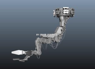 机械臂模型 工业机械手maya模型下载