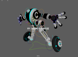 带骨骼绑定 Vray材质的完美变形动画的智能机器人（maya模型）