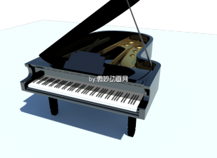 一架非常漂亮的钢琴maya模型下载